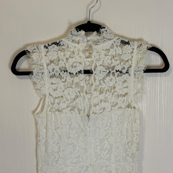 Anthropologie STORIA White Lace Learn to Love Bridal Party Rehearsal SZ Small - Picture 4 of 12